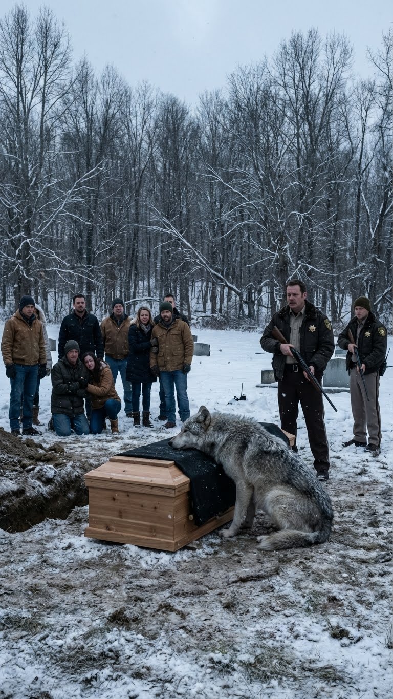 Everyone Froze When a Colossal Wolf Appeared at the Gravesite — Tactical Units Were Seconds from Firing, Until the Hidden Truth About His Past Unraveled Everything