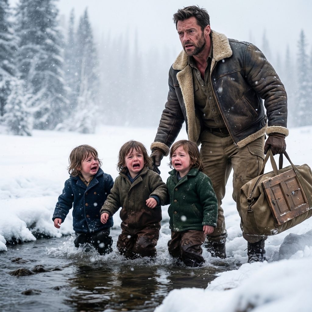 In the Snowstorm, the Tough Man Saves 3 Abandoned Children from the Creek – A Horrifying Secret Unfolds When Their Mother Comes to Claim Them…