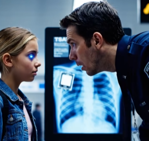 At airport security, my daughter walked through the metal detector, and the alarm went off. The officer frowned: ‘Do you have anything in your pockets?’ ‘No… nothing,’ she replied. She was sent for an X-ray scan. The moment the image appeared on screen, the officer’s face froze. ‘Go to the police immediately!’