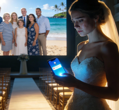 On My Wedding Day, My Mom Texted: “Don’t Expect Anyone.” She Left My Side Of The Aisle Empty. Then I Saw The Group Photo: All Of Them On A Private Beach In Hawaii. Caption: “Family Forever.” I Sent One Text Back: “Perfect Timing.” That Night, I Took Everything Back. Three Days Later, Mom Was At My Door Screaming. I Just Sipped My Coffee.