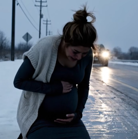 On the way to my mother-in-law’s birthday celebration, my water broke. My husband screamed in rage, dragged me out of the car, and left me on an icy highway at nine months pregnant. ‘My mother is more important,’ he said — he didn’t expect what happened next.