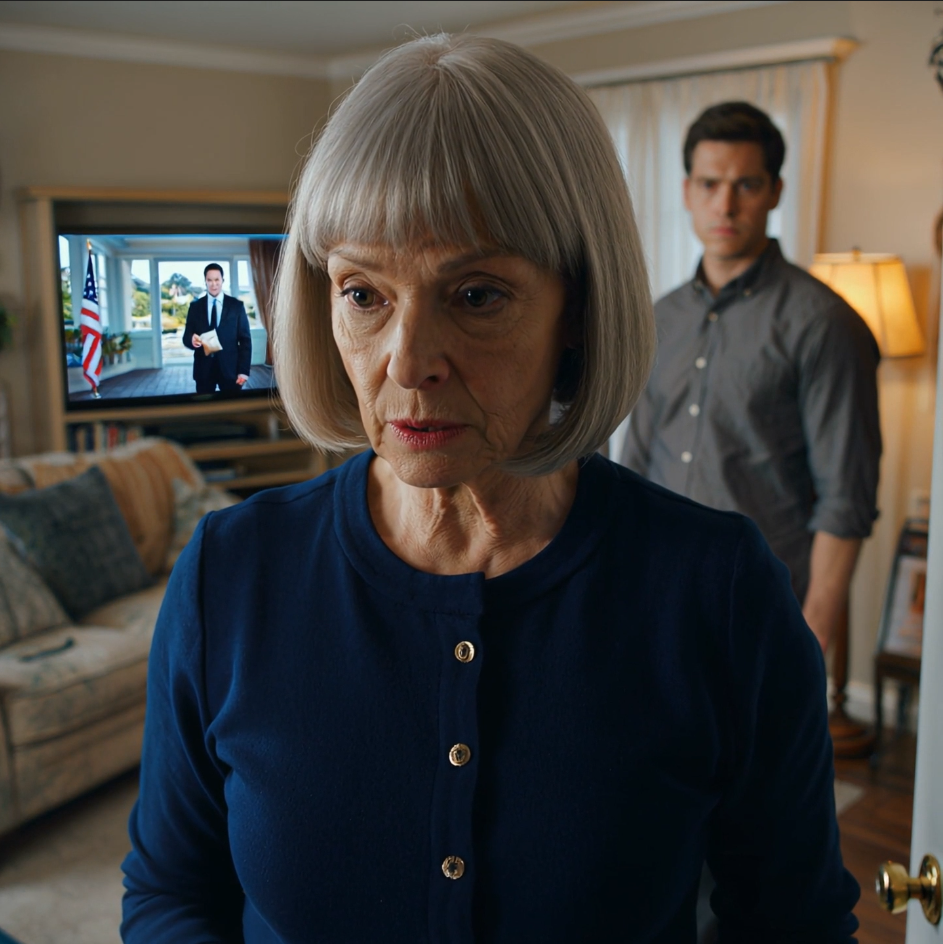 My daughter-in-law walked into my living room, shut off my TV, and said, “The family room is mine now—go watch in your bedroom,” and my son stared at the carpet like I’d already disappeared, so I grabbed my keys and left… and the next morning, a man in a suit rang my doorbell.