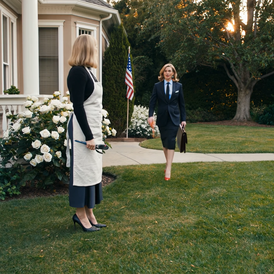 My husband’s new wife came to my door with a greedy smirk, she said, “we’re here for our rightful share of your father’s estate. move out immediately.” I smiled as my lawyer walked in behind her…