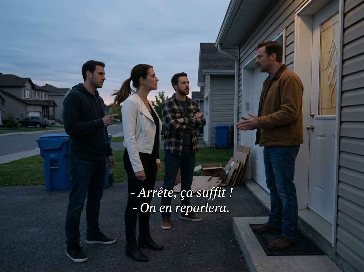 Quand je suis rentré d’un week-end de pêche, je me suis figé en voyant toutes mes affaires déposées à côté de la poubelle devant la maison ; ma belle-fille est restée là, froide, et a dit qu’il n’y avait plus de place pour moi dans cette maison, tandis que mon fils est resté silencieux — j’ai simplement souri, sorti mon téléphone, passé un appel, et trois jours plus tard ils ont commencé à me chercher frénétiquement partout…